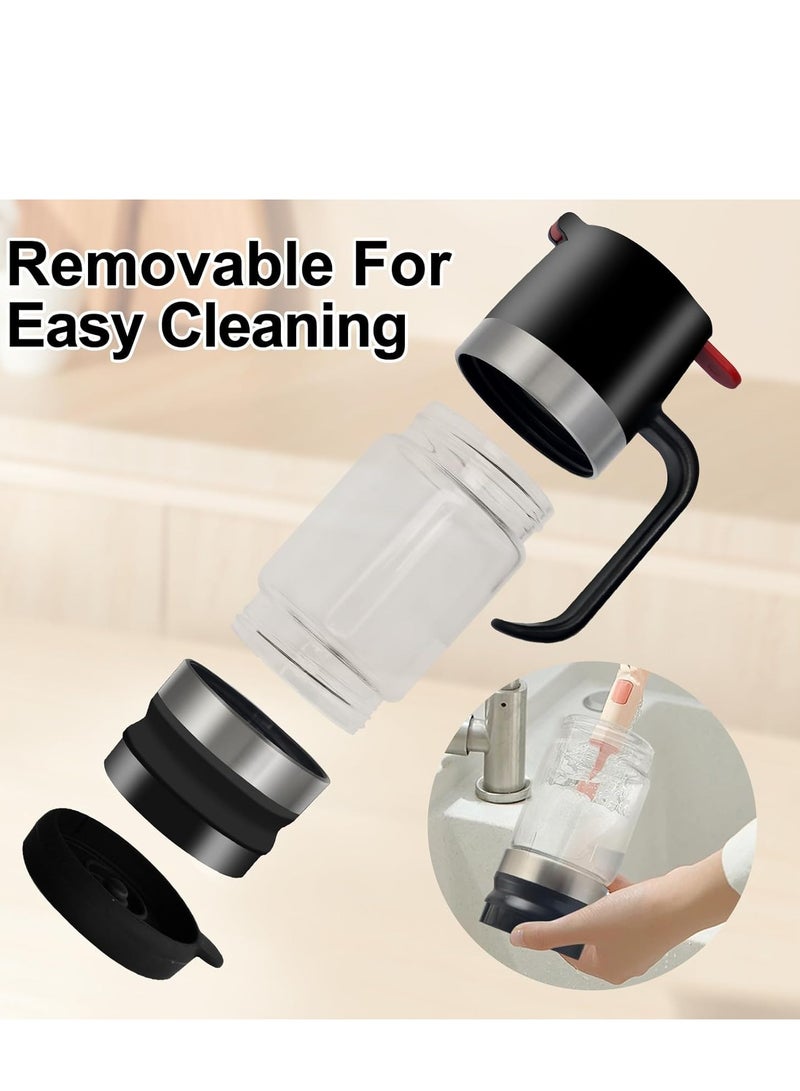 فلوشرينيك موزع العسل مع مقبض ، حاوية العسل الزجاجية الواضحة ، موزع الشراب للقهوة أو الشاي ، حاوية العسل ، وعاء العسل والجرة - الأسود. - Image 3