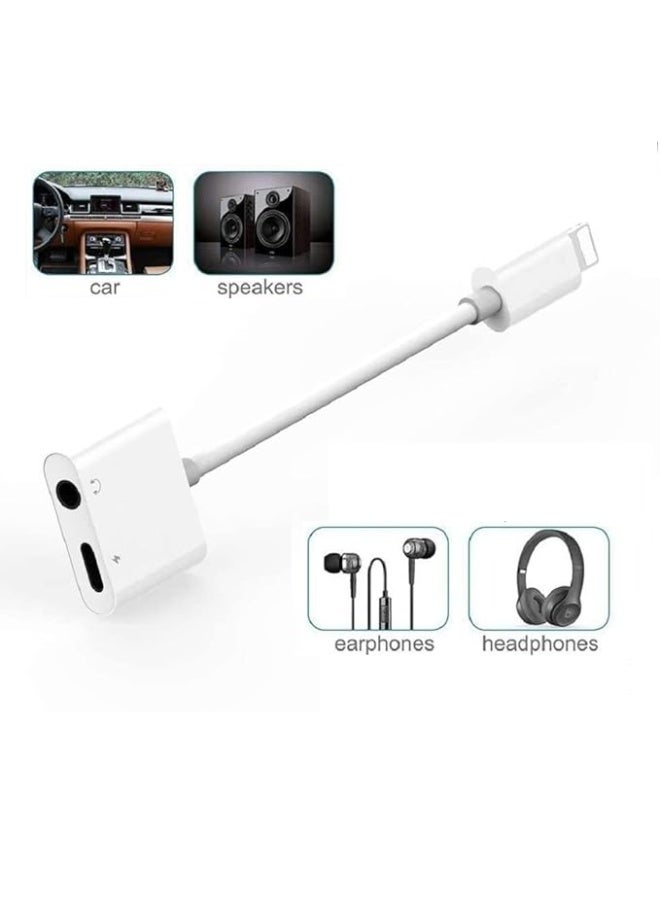 【Apple MFi Certified】 2-in-1 Lightning to 3.5mm Headphone Jack and Charging Adapter – Compatible with iPhone 7/8/X/XR/11/12/13/14 – AUX Audio + Charging Cable Converter - Image 5