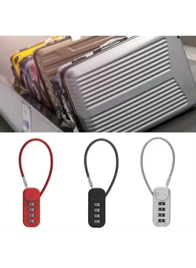 Black 4 Digit Password Combination Lock Zinc Alloy Anti Theft for Luggage Cabinet Home - Image 2