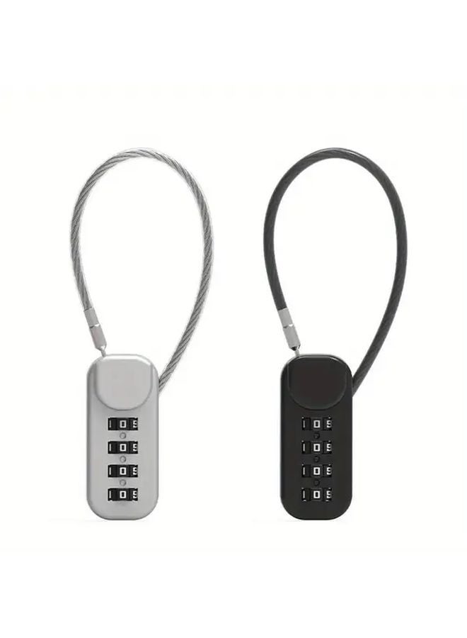 Black 4 Digit Password Combination Lock Zinc Alloy Anti Theft for Luggage Cabinet Home - Image 5