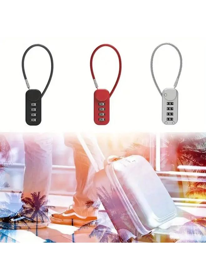Black 4 Digit Password Combination Lock Zinc Alloy Anti Theft for Luggage Cabinet Home - Image 3