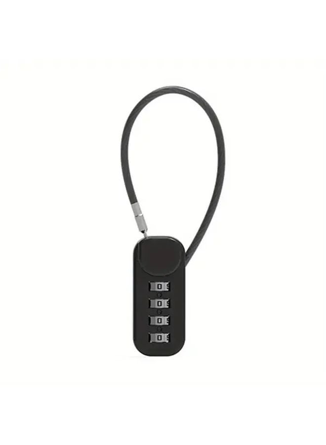 Black 4 Digit Password Combination Lock Zinc Alloy Anti Theft for Luggage Cabinet Home - Image 1
