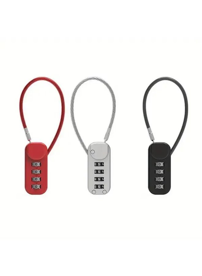 Black 4 Digit Password Combination Lock Zinc Alloy Anti Theft for Luggage Cabinet Home - Image 4