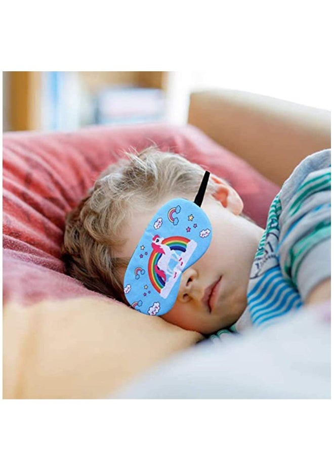 Cute Sleep Blindfold, Ultra Soft Comfortable Blindfold, Skin Friendly Smooth and Silky Material Blackout Blindfold with Adjustable Straps, Kids, Mens, Womens Printed Designs Unicorn - Image 4