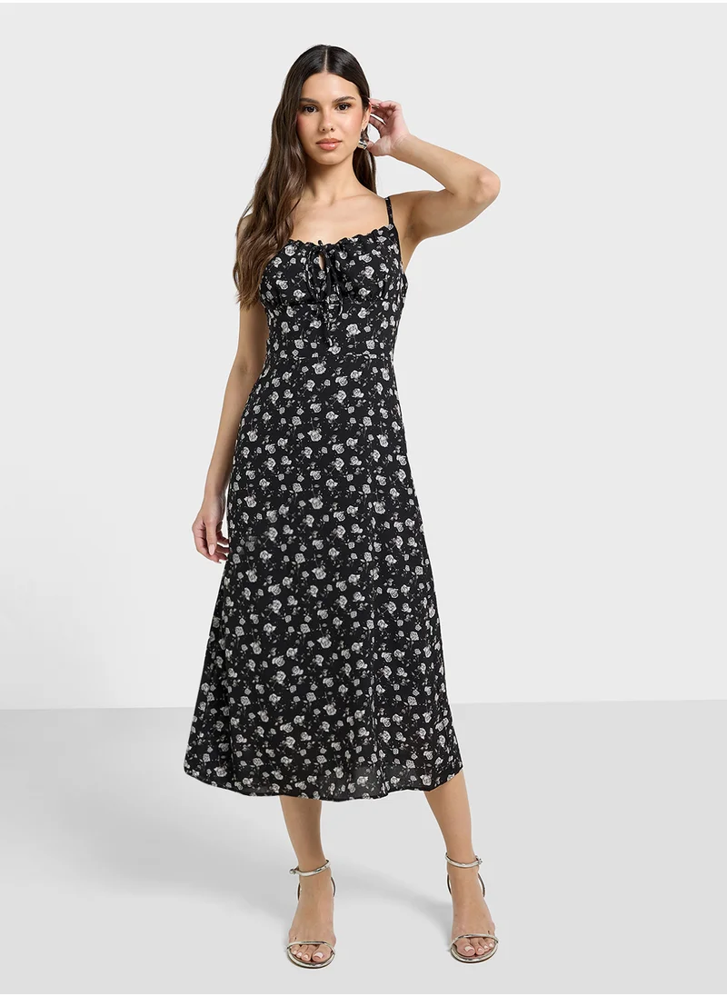 Ginger Strappy Floral Slip Dress