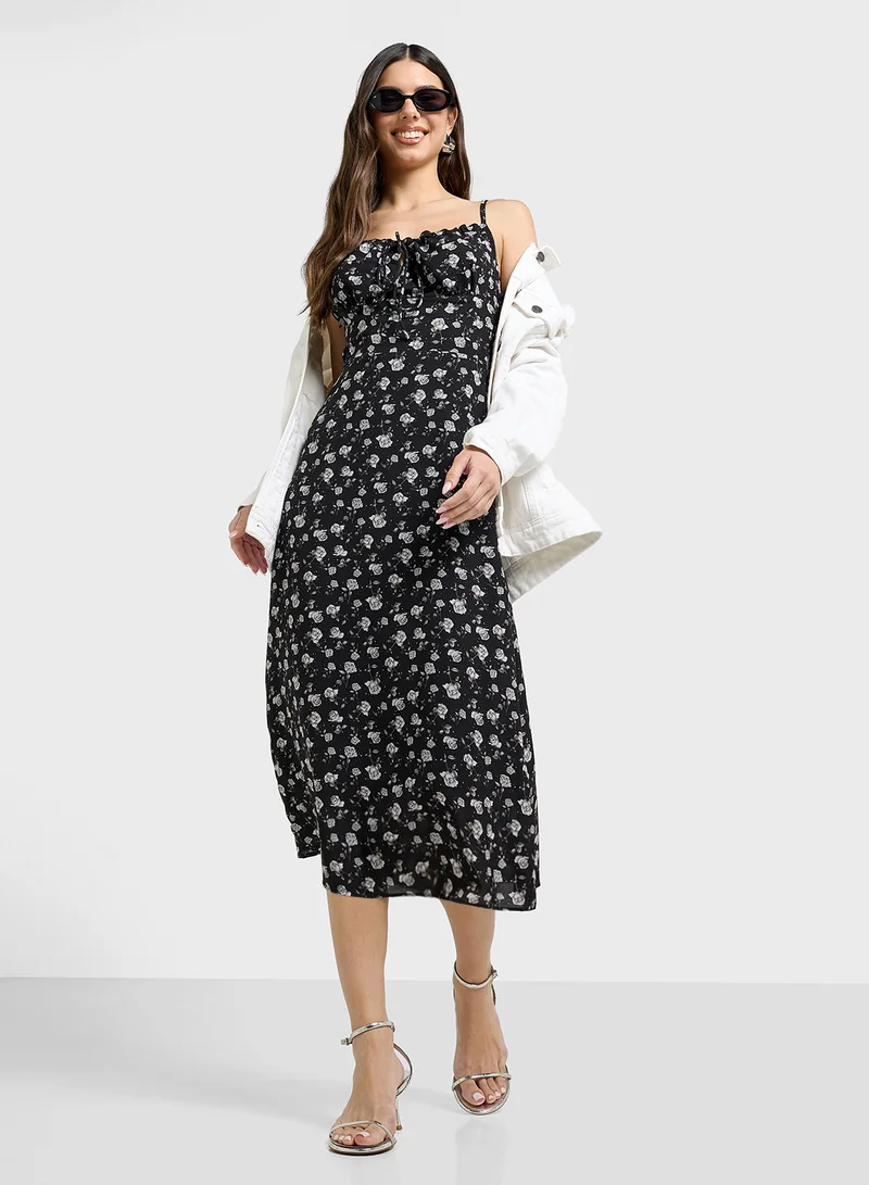 Ginger Floral Tie-Front Dress