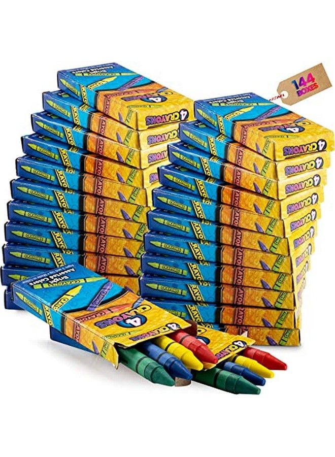 Bedwina Bulk Crayons 576 Crayons! Case Of 144 4 Packs Premium Color Crayons For Kids And Toddlers Non Toxic For Party Favors Restaurants Goody Bags Stocking Stuffers  - Image 1