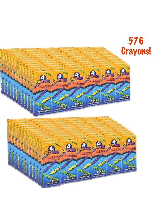 Bedwina Bulk Crayons 576 Crayons! Case Of 144 4 Packs Premium Color Crayons For Kids And Toddlers Non Toxic For Party Favors Restaurants Goody Bags Stocking Stuffers  - Image 3