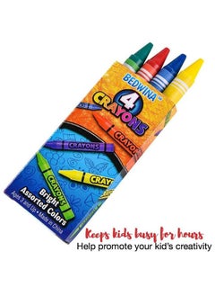 Bedwina Bulk Crayons - 576 Crayons! Case Of 144 4-Packs, Premium