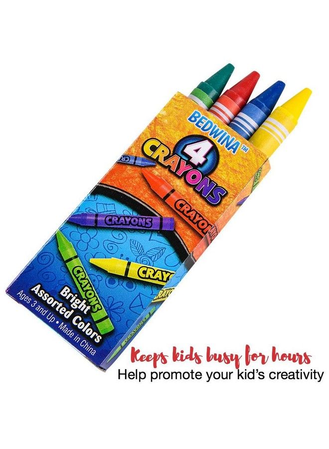 Bedwina Bulk Crayons 576 Crayons! Case Of 144 4 Packs Premium Color Crayons For Kids And Toddlers Non Toxic For Party Favors Restaurants Goody Bags Stocking Stuffers  - Image 4