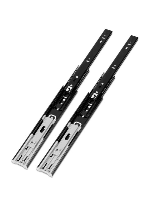 1 Pair of Heavy Duty Drawer Slides, Soft Close Drawer Slides, 3 Folds Full Extension Drawer Slides, Less Noise Ball Bearing Drawer Slides (14 Inch)