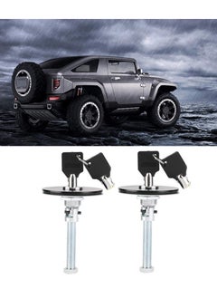 Captaintech Universal Aluminum Alloy Car Hood Lock Kit with Safety Latch Pins - 2 Black Keys for Engine Cover  - Image 4