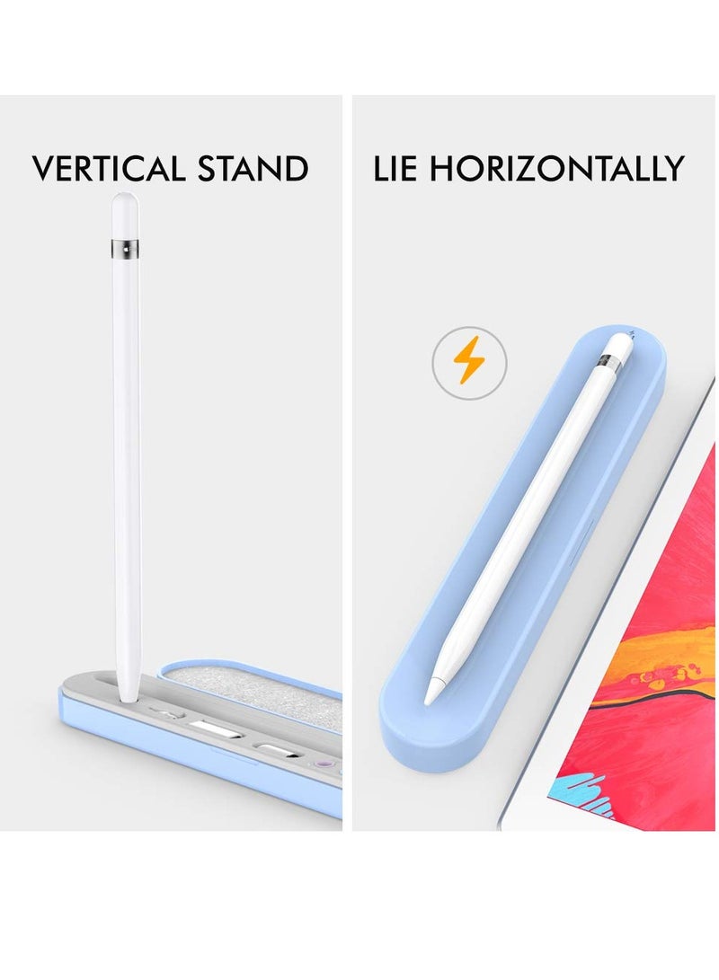 SOLARAE Portable Pen Pouch for Apple Pencil 2nd Generation and 1st Generation Magnetic Nib Holder Compact Accessory Organizer Capacitive Nib Sleeve Pen Case (Blue) - Image 3