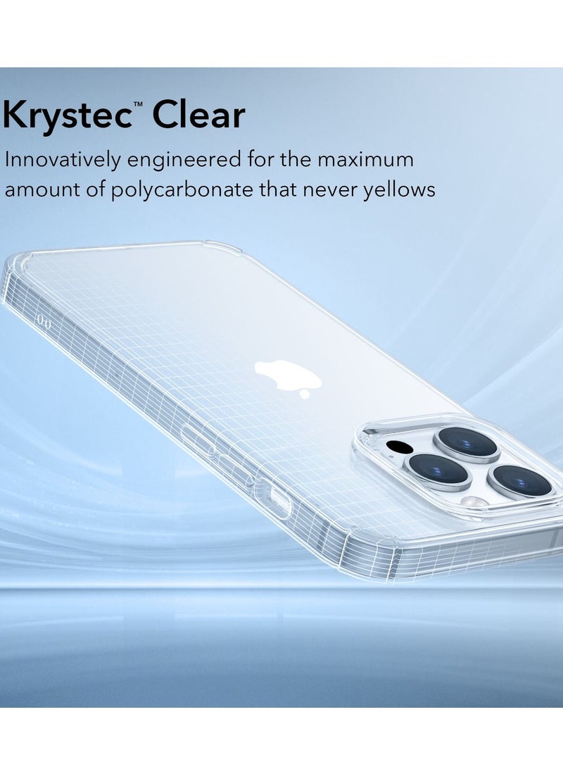 esrgear ESR Krystec Clear Case with HaloLock Compatible with iPhone 14 Pro Case, Compatible with MagSafe, Ultra-Yellowing Resistant, Shockproof Military-Grade Protection, Polycarbonate Buttons, Clear  - Image 3