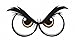 MAKTEM Angry Eyes Cartoon Car Decal Funny Peeking Eyes Vinyl Sticker for Car Window Hood Bumper Aggressive JDM Look Waterproof Durable Auto Accessory for Trucks SUVs Laptops 2Pcs Angry - Image 2