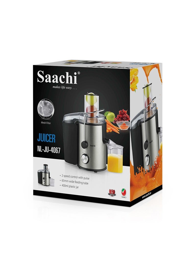 Saachi 2-Speed Electric Juicer 500 W NL-JU-4067-ST Silver0 - Image 2