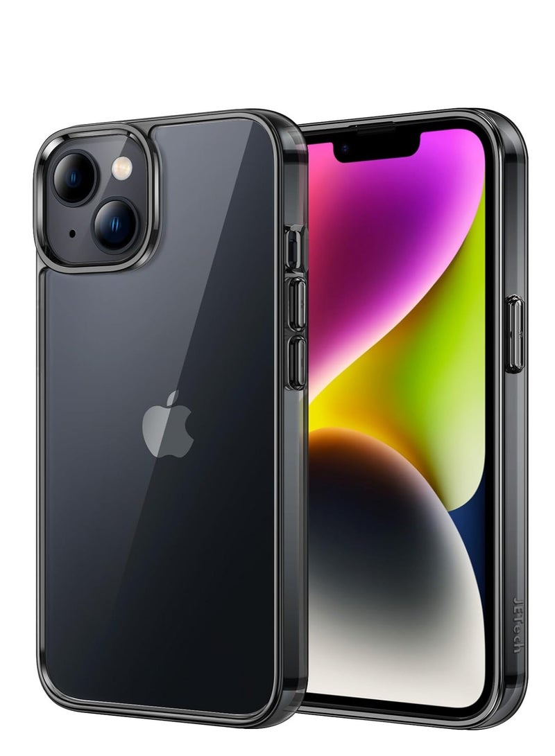 جي تيك حقيبة لهاتف iPhone 14 ضد الصدمات وغطاء ممتص للصدمات مضاد للخدش ظهر شفاف أسود - Image 1