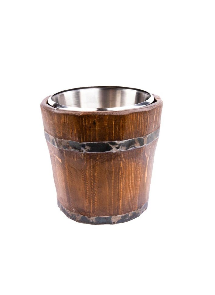Generic Ice Bucket and Holder Carrier Wooden Wine Bottle Basket for Home Decoration  - Image 3