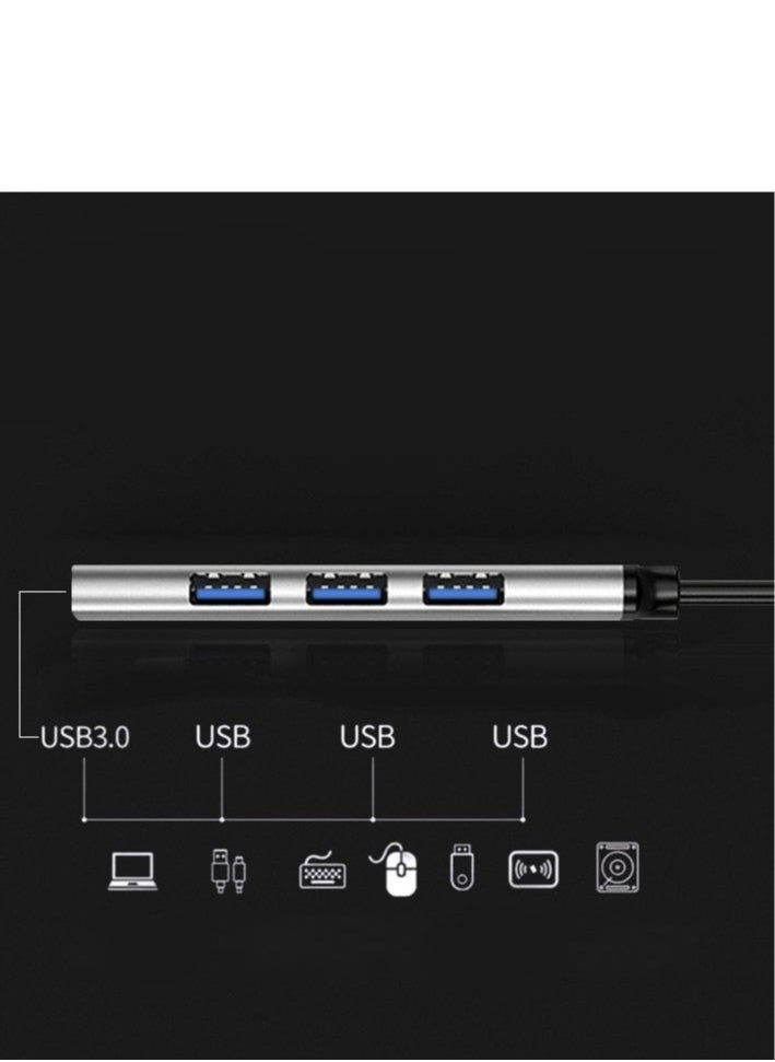 USB C Hub, USB C 4-Port Ultra-Slim Type-C to USB（1*USB 3.0 & 3*USB 2.0）USB Splitter USB Adapter Multiport for Mac Book, Notebook, Phone, XPS, Windows and More Type C Devices  - Image 2