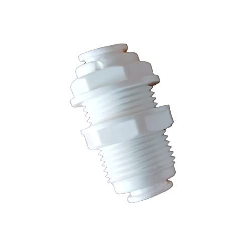 Malida 3/8" RO Water Tube Fitting,Bulkhead Connector,Quick Connect Bulkhead Connector,for RO Water system,Water filters,Water purifiers tube Fittings Pack of 10. - Image 2