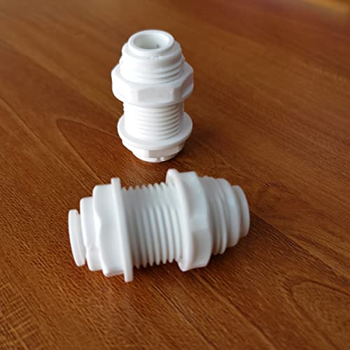 Malida 3/8" RO Water Tube Fitting,Bulkhead Connector,Quick Connect Bulkhead Connector,for RO Water system,Water filters,Water purifiers tube Fittings Pack of 10. - Image 5