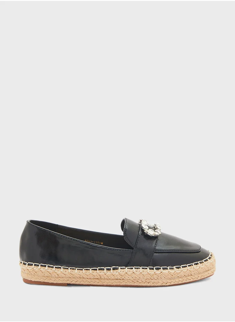 Ginger Diamante Trim Espadrille