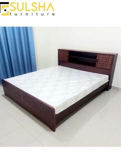 SULSHA Modern Wooden Bed King Size 180x200 With Medical Mattress  - Image 2