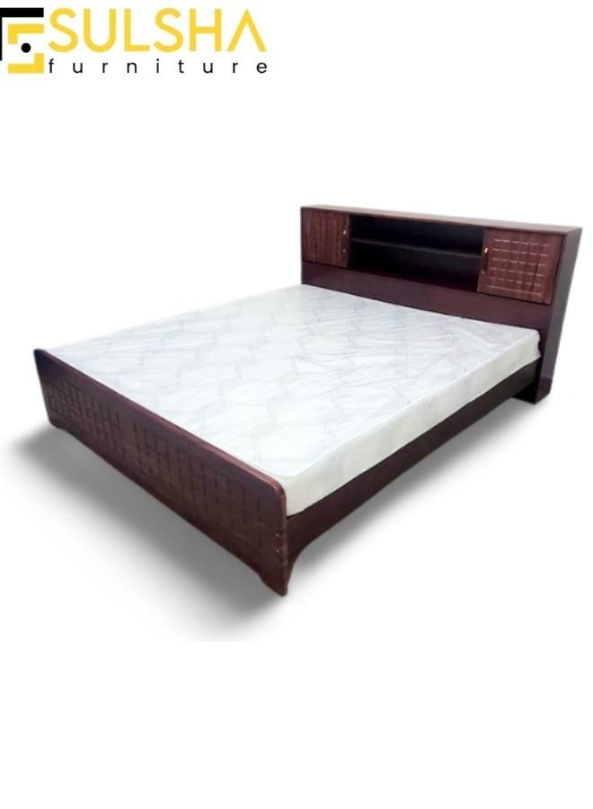 SULSHA Modern Wooden Bed King Size 180x200 With Medical Mattress