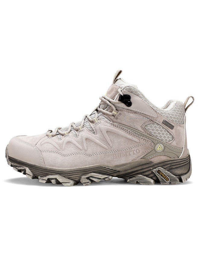HUMTTO Humtto Men's Comfortable Shock Absorbing Outdoor Hiking Shoes Anti-slip Wear-resistant Climbing Shoes New Sand Yellow 45 - Image 2