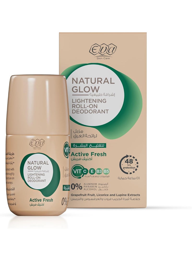 Eva Natural Glow Lightening Roll On Deodorant - Active Fresh 2 Pcs - Image 2