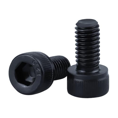 EASTLO M4-0.7 x 12mm Socket Head Cap Screws, 12.9 Grade Alloy Steel, Black Oxide Finish, Full Thread, Coarse Thread, Allen Hex Drive, 100 pcs - Image 1
