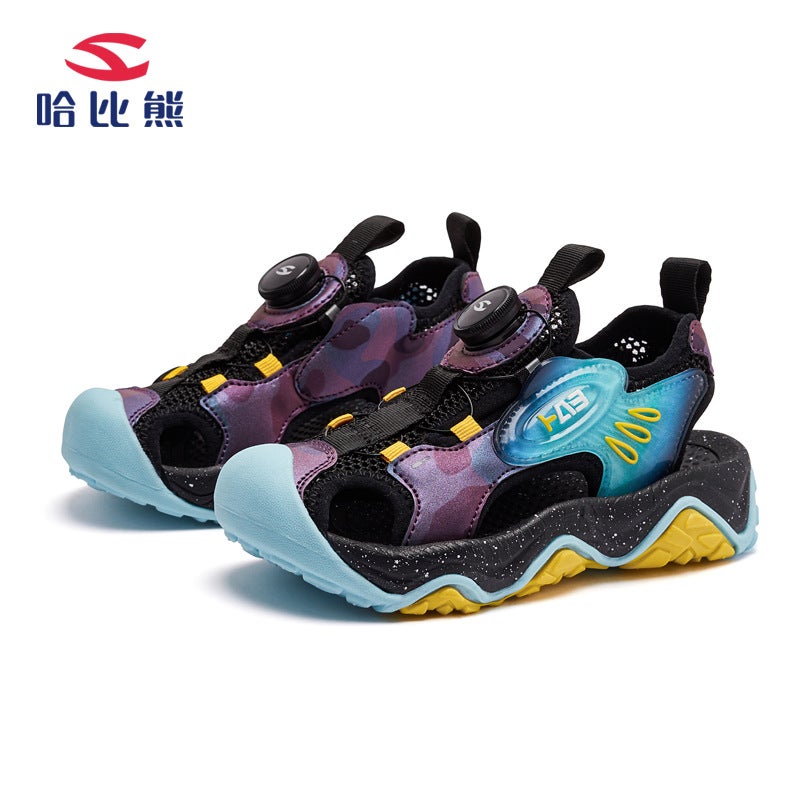 Habib Bear Children'S Shoes Boys Baotou Sandals Girls Comfortable Swivel Buckle Lightweight Sandals Factory Daifa - Image 1