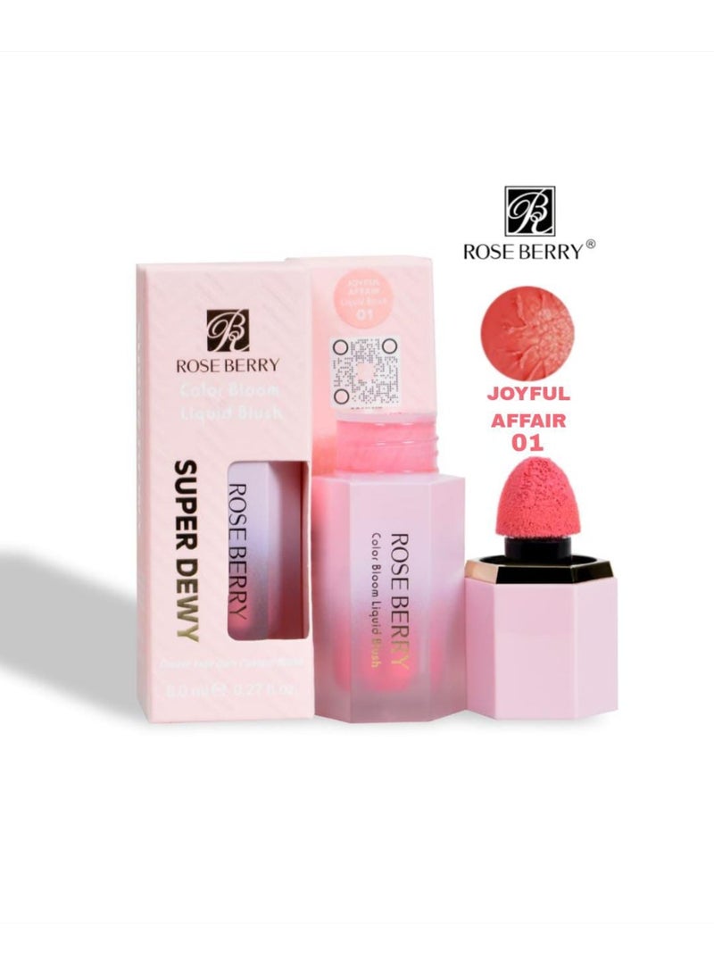 ROSE BERRY Color Bloom Liquid Blush – 01 Joyful Affair