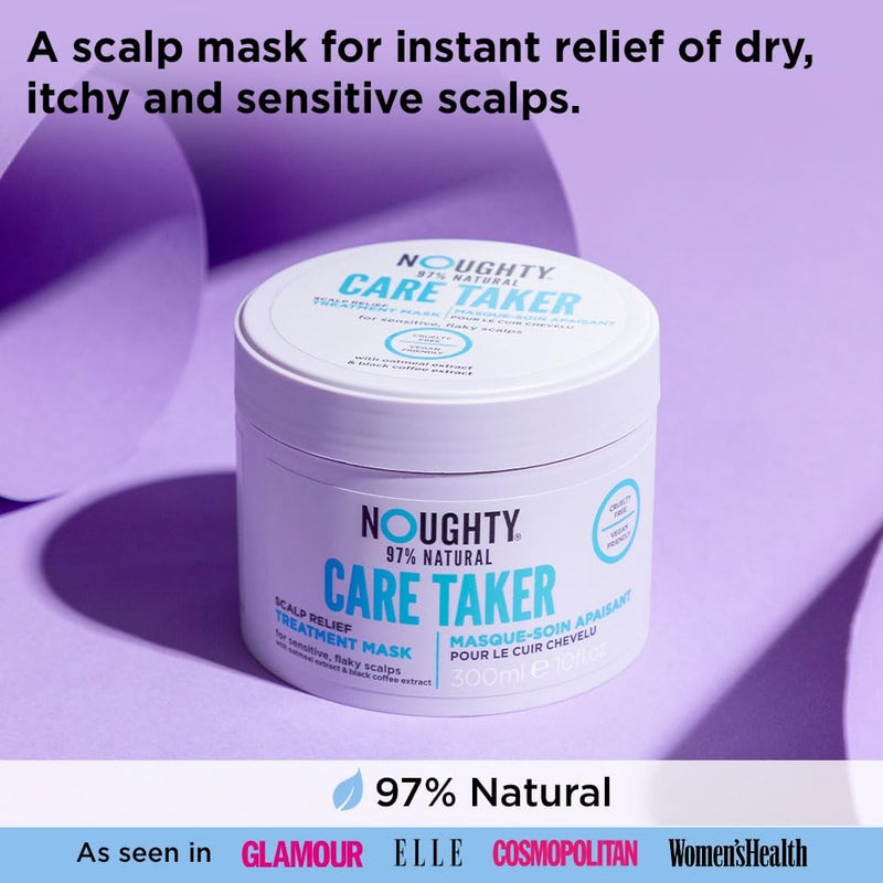 Noughty 97% Natural Care Taker Scalp Relief Treatment Mask to Soothe Scalp and Calm Irritation with Oatmeal Extract and Black Coffee Extract, Sulfate Free Vegan Haircare 10fl.oz - Image 5
