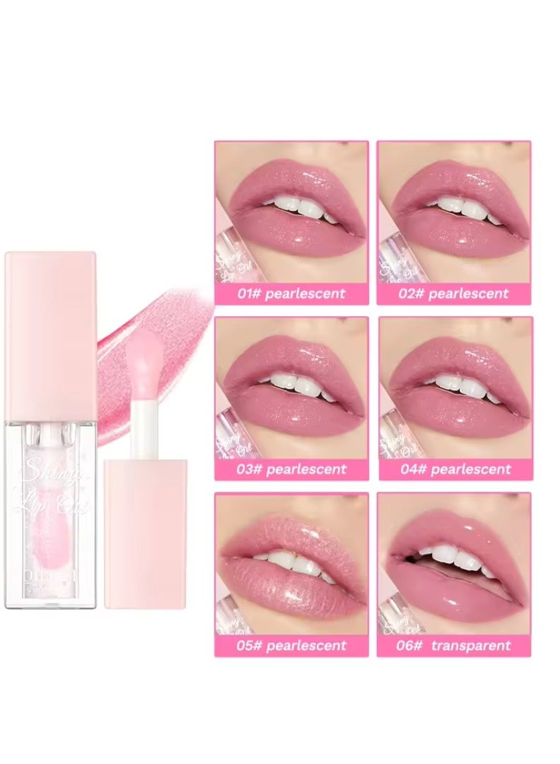 QiBest Shiny Lip Oil Lip Gloss Moisturizing Hydrating Nourishing Long Lasting Smooth Shiny Lip Gloss Lip Oil Color Changing Pearlized Lip Oil with Big Brush Head Shiny Lip Oil 05 - Image 5