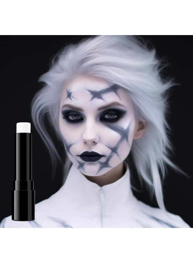 BADCOLOR White Face Body Paint Eye Black Stick for Adults Children Softball Football Baseball Sports , Non-Toxic Hypoallergenic for Halloween SFX Makeup Cosplay Skeleton Clown Costume Parties - Image 2