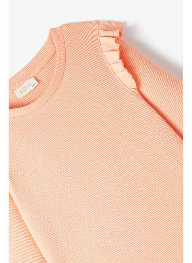 June Girl Ruffle Sleeves Camisole Set Peach - Image 3