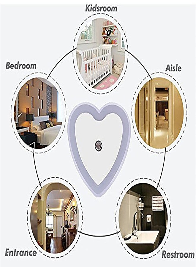أسينشين مصباح ليلي بلاستيكي من أسينشن، مثالي للرضاعة الطبيعية، هدية رائعة لحفلات أعياد الميلاد، مصباح ليلي برسومات كرتونية لغرفة الأطفال، مصابيح ليلية للأطفال (لون عشوائي) (شكل قلب)، ليد، متعدد الألوان - Image 5