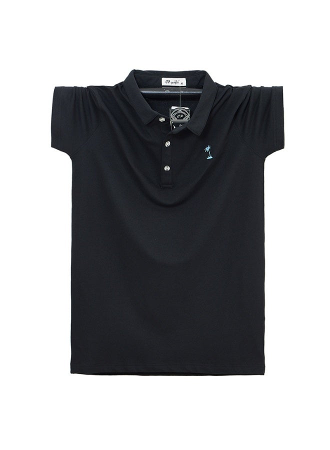 Summer Cotton Polo Shirt Men Simple Short Sleeve Tops Breathable Business Embroidery Polos Men's Casual T-shirt - Image 1