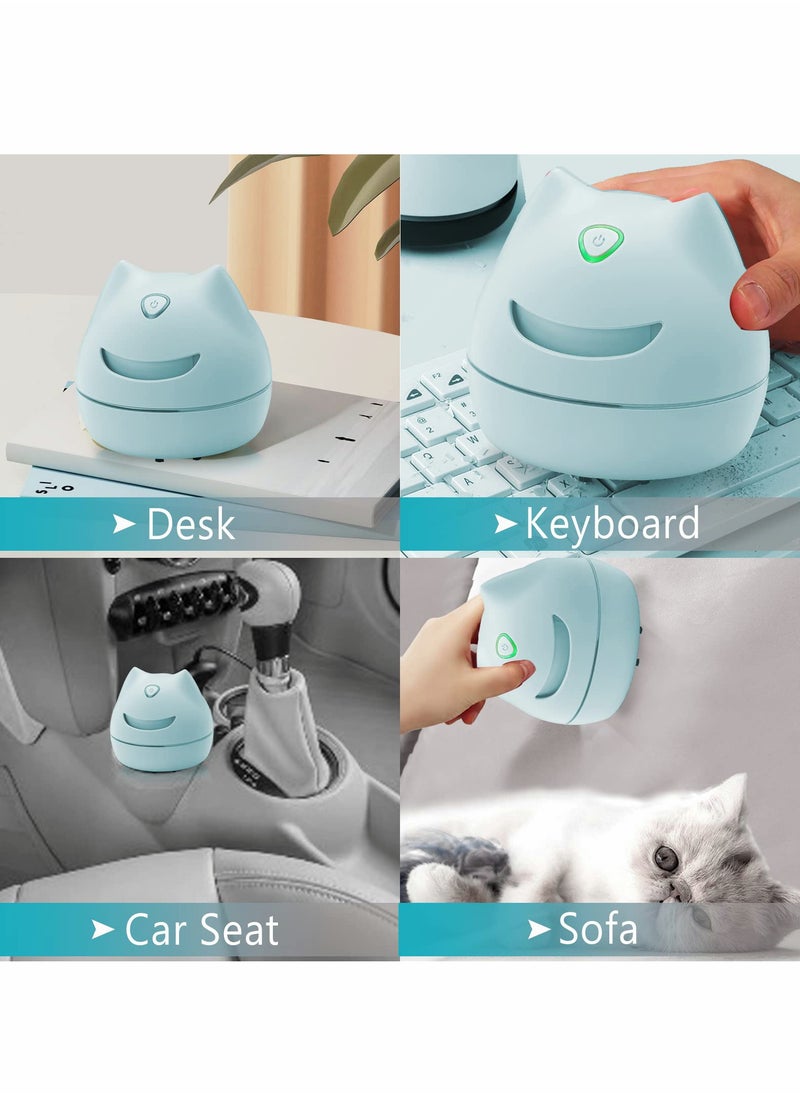 Generic - Mini Desktop Vacuum Cleaner with USB Charging and Brush, Efficient Crumb and Residue Cleaner for Home and Office - Image 1