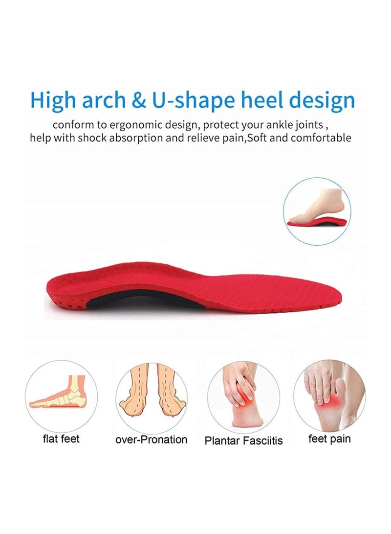 SYOSI Orthotic Insole High Arch Foot Support Soft Medical Functional insoles Insert for Severe Flat Feet Plantar Fasciitis Pain Valgus Man And Woman L: 45-47 30.5CM - Image 2