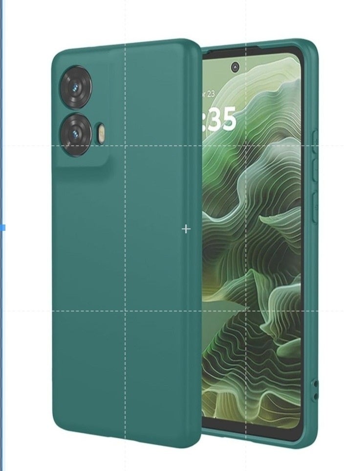 ELTRAZONE Motorola Moto G35 Case Cover – Premium Liquid Silicone Shockproof Protective Case with Soft Microfiber Lining, Anti-Scratch & Full Camera Protection Green