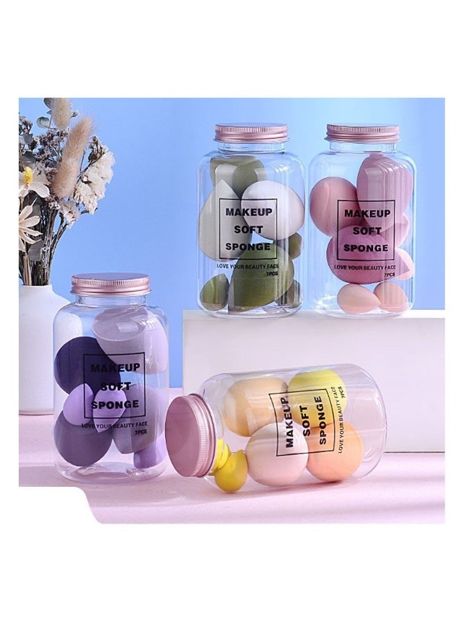 Beauenty Bleach Bottle Makeup Egg Set Filled Powder Puff 7 Water Pad BB Makeup Tool Sponge Makeup Egg Avocado Green - Image 2