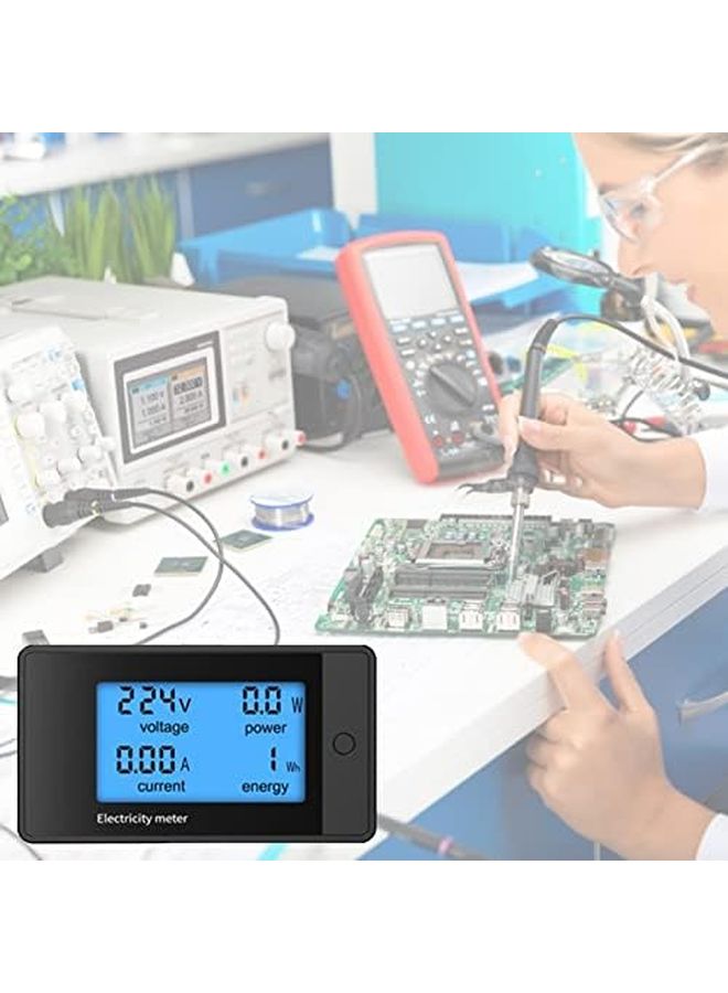 Digital Multimeter AC 85 400V 0 100A Watt KWH LCD Meter Tester Detector - Image 3