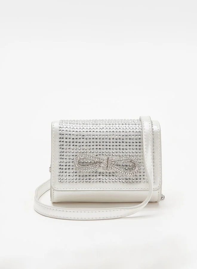 ميسي Little Missy Embellished Crossbody Bag with Chain Accented Strap