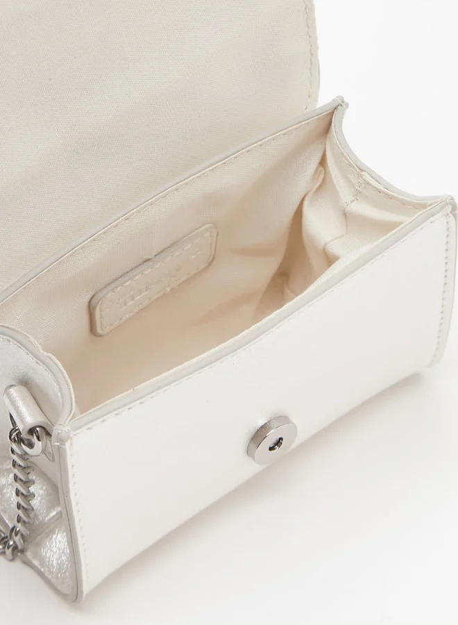 ميسي Little Missy Embellished Crossbody Bag with Chain Accented Strap