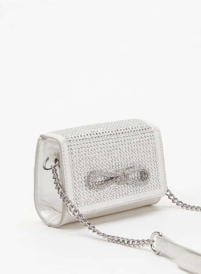 ميسي Little Missy Embellished Crossbody Bag with Chain Accented Strap