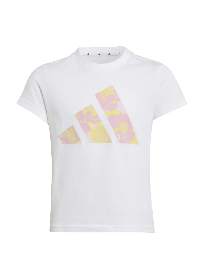 اديداس adidas seasonal essentials flower juniors women t-shirt