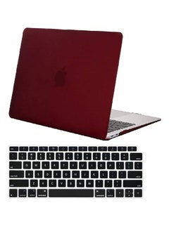 MacBook Air 13 inch Case With keyboard M1 A2337 A2179 A1932 2020 2019 2018 Release, Slim Plastic Matte Hard Cover with Retina Display Wine Red