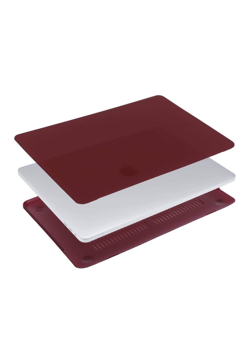 RDN - MacBook Air 13 inch Case With keyboard M1 A2337 A2179 A1932 2020 2019 2018 Release, Slim Plastic Matte Hard Cover with Retina Display Wine Red - Image 1